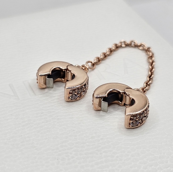 🛡 Authentic Pandora ROSE SAFETY CHAIN - Picture 5 of 9